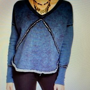 Free people westeros sweatshirt pullover blue M